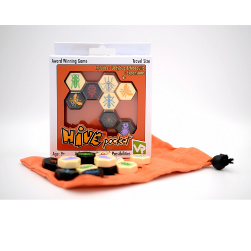 hive pocket front packaging with bag and tiles