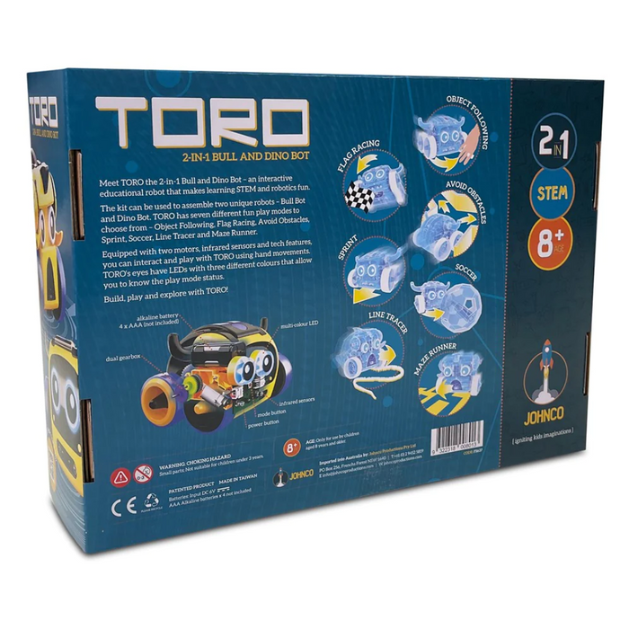 toro robot packaging back