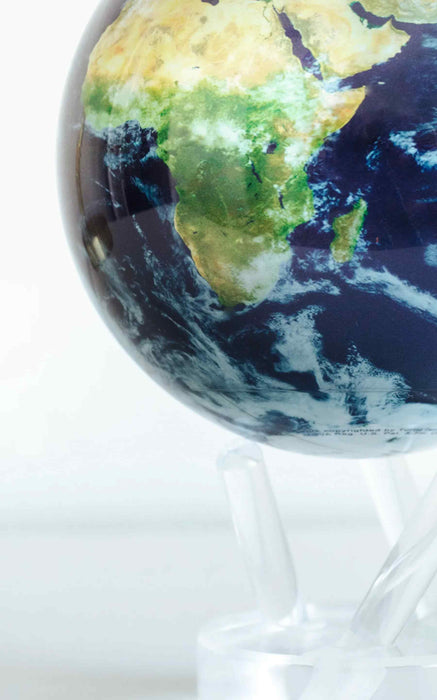 11.5cm Earth With Cloud Magnetic Spinning Globe close up
