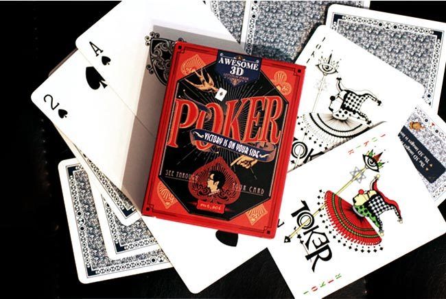3D Poker Magic Eye Playing Cards flatlay