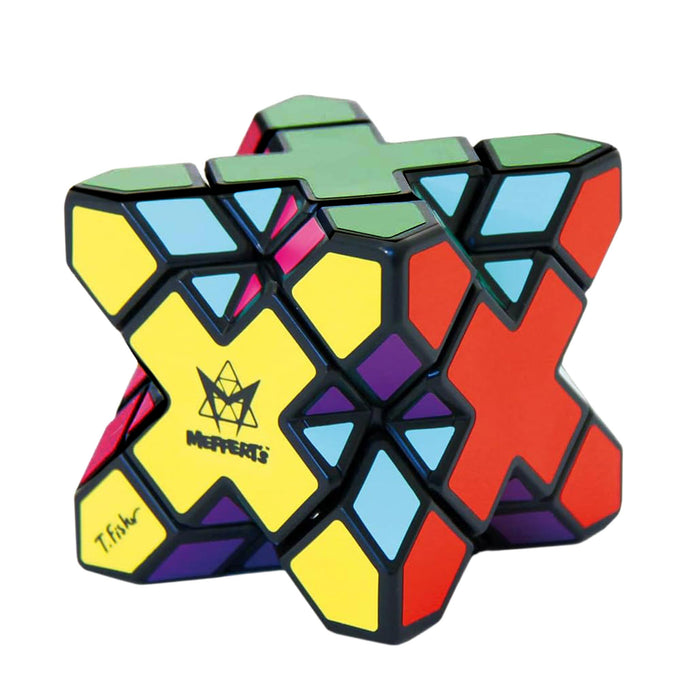 Colorful puzzle cube with Mefferts branding on a white background