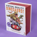 Book titled 'Virtual Reality Dinosaurs!' with dinosaur illustrations on a purple background