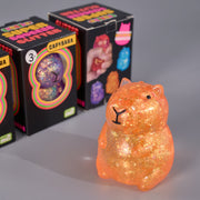 glitter capybara combines soft, tactile comfort with shimmering sparkle that catches the light beautifully.
