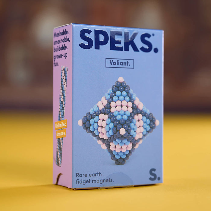 A box of SPEKS. 'Valiant.