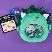 Sensory Seekers Danny Dino tactile exploration toy on purple background