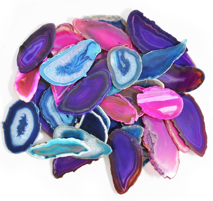 Agate Slices Colourful gemstones pile