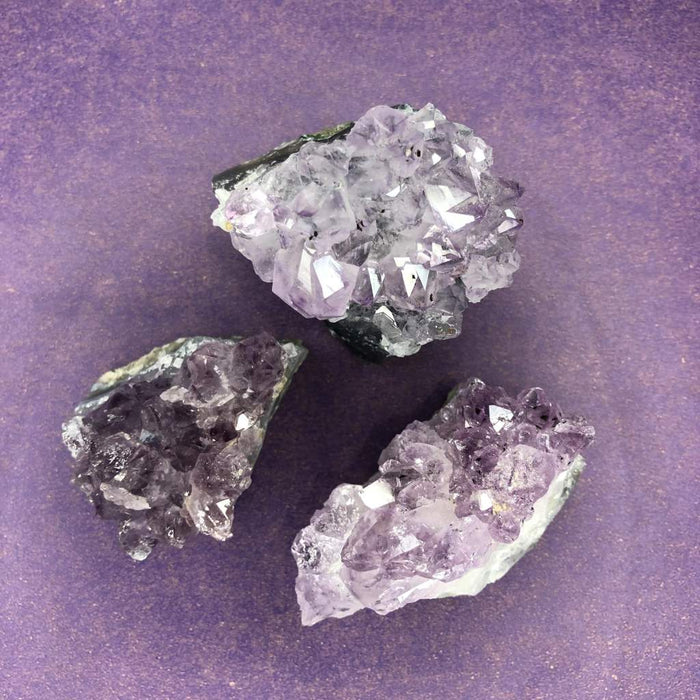 Amethyst Cluster Semi Precious Gemstone Purple