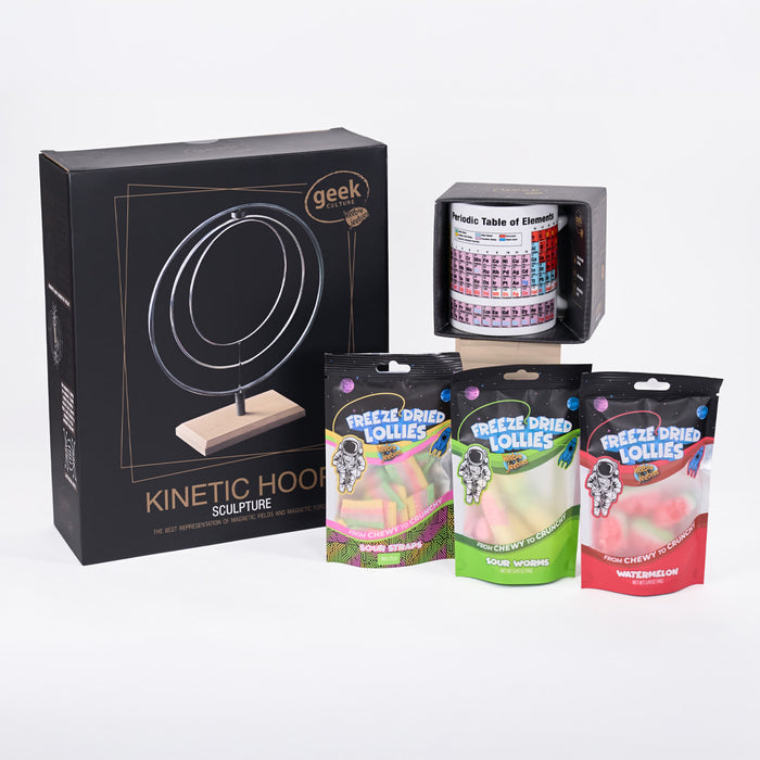 Gift Box for Him: Kinetic Hoop Sculpture - Save $11.97