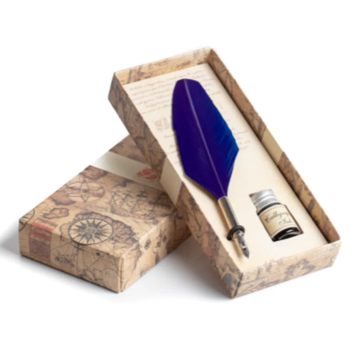 Small Feather Pen Cobalt Blue