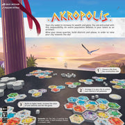 Akropolis Board Game Back of package