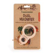 Huckleberry dual magnifier on a brown packaging white background