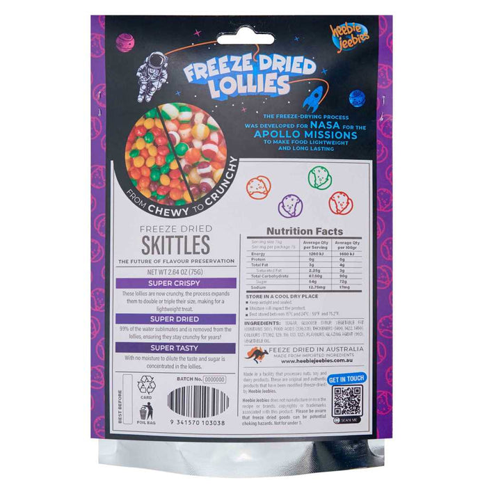 Freeze Dried Skittles back