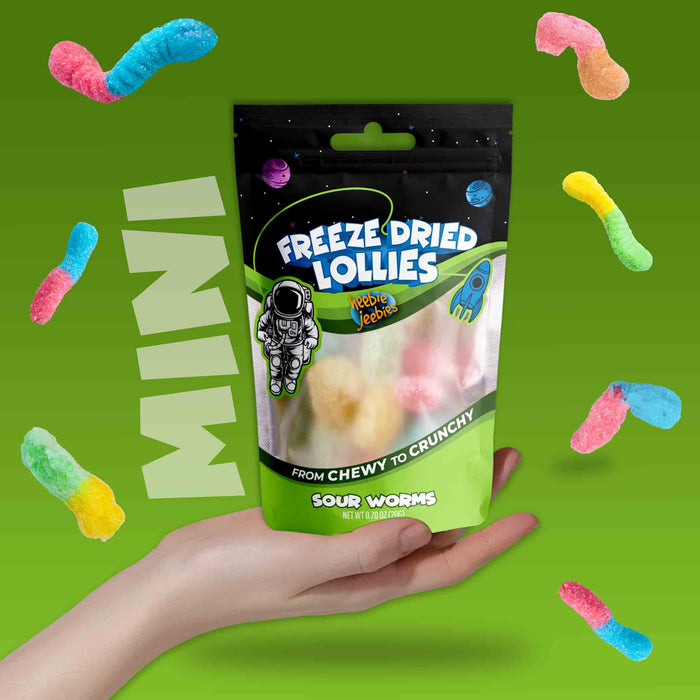 Freeze Dried Sour Worms - Mini