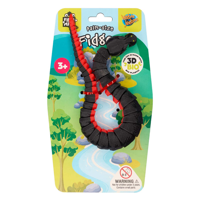Fidgimals - Palm Fidgi Red-Bellied Black Snake