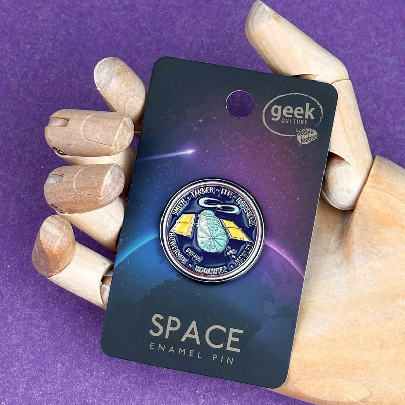 Space Enamel Pin Hubble Telescope