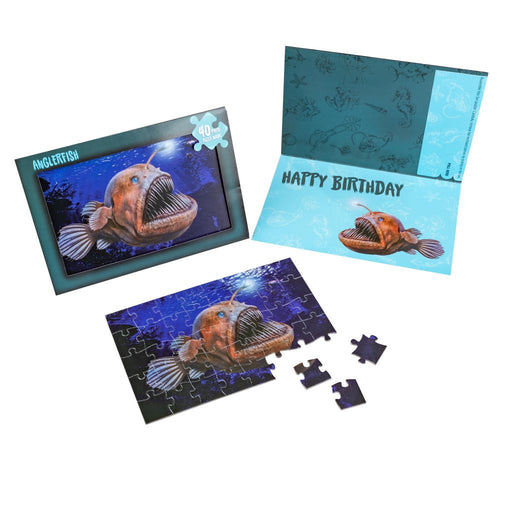 Angler Fish Jigsaw Card Birthday Card Miniature Puzzle Promotional Picture
