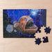 Angler Fish Jigsaw Card Birthday Card Miniature Puzzle Alone