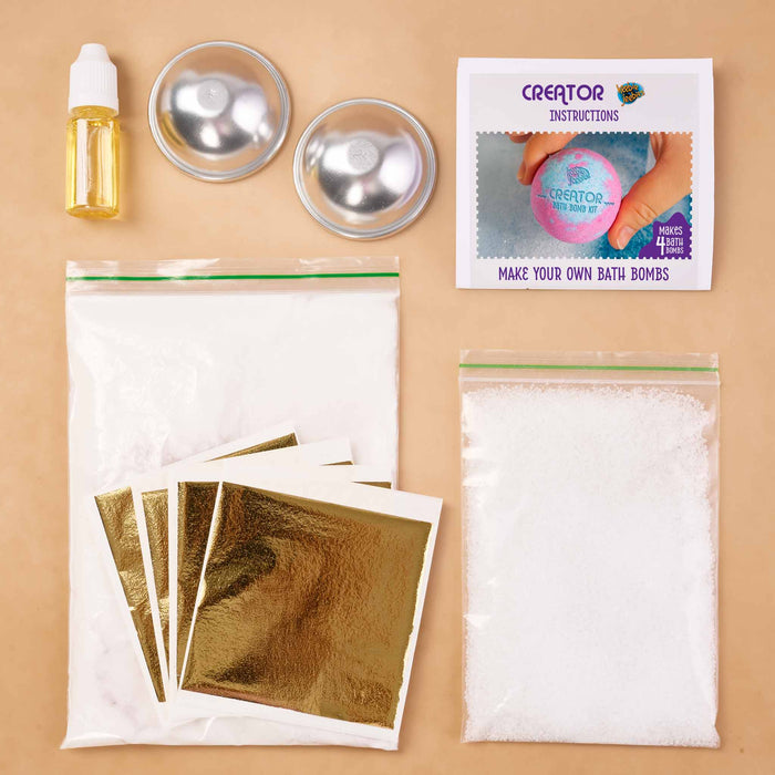 Bath Bomb Making Kit - Tropical Holiday with Gold Leaf