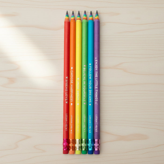 Happiness for every day - Legami Set of 6 HB pencils