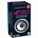 Box of 'Hitster' music party game with neon text and a speaker graphic.