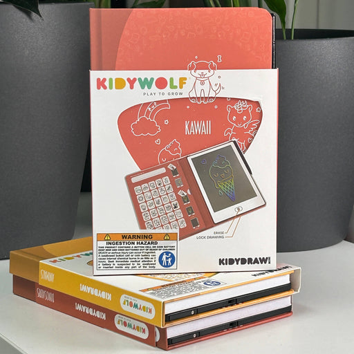 Kiddywolf toy packaging with a toy inside on a white surface