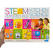 Box of 'STEAM Powered Kids Kitchen Science' kit held by a hand on a white background