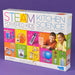 Box for 'STEAM Powered Kids Kitchen Science' educational kit on a purple background