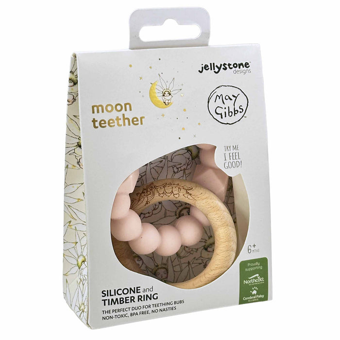 Jellystone Designs Moon Teething Toy Sage