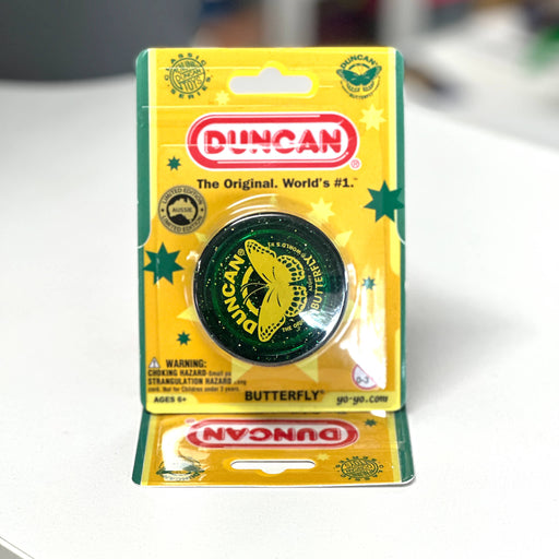 Duncan yoyo aussie yo-yo limited edition butterfly string figure packaging on a white background