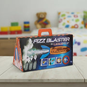 Fizz Blaster by Liquify toy packaging on a table with a colorful background