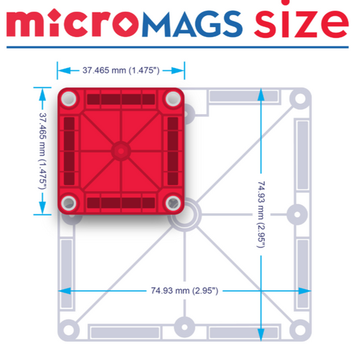 MagnaTiles - MicroMags Travel Magnetic Tiles