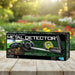 Boxed metal detector toy labeled 'Science in Action' by 4M, featuring an image of the detector and a child using it outdoors.
