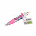 Pen with unicorn cartoon character cap on a gray background