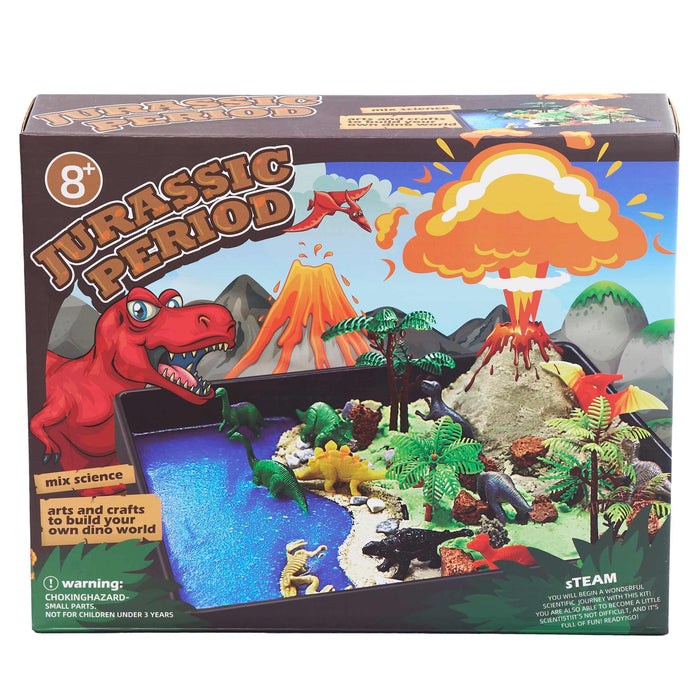 Dinosaur Habbitat With Volcano Play Set