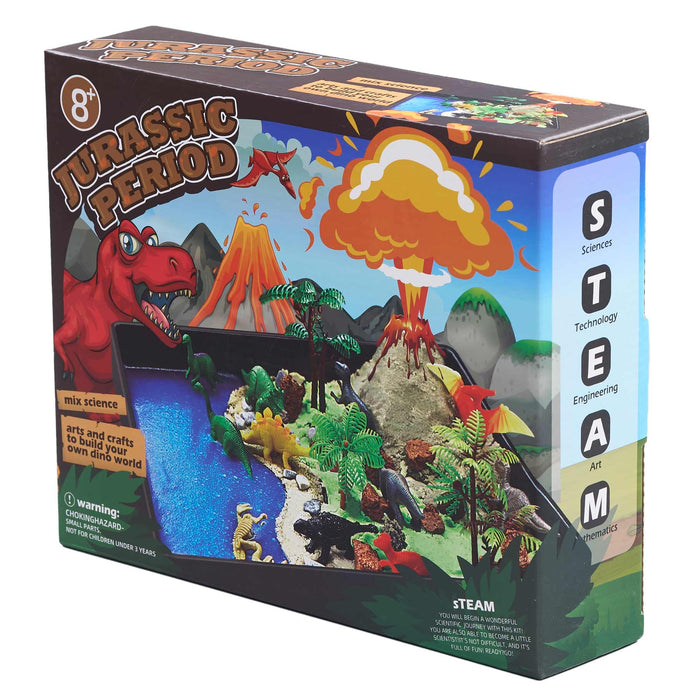 Dinosaur Habbitat With Volcano Play Set