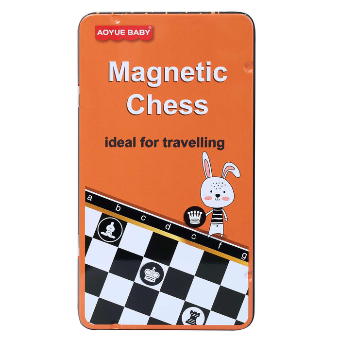 Magnetic Chess in Metal Trave