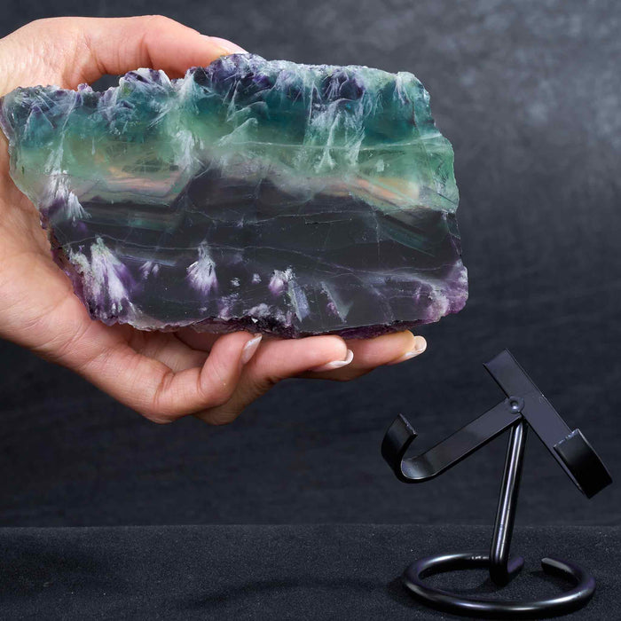 Fluorite 14-16cm slice  stand