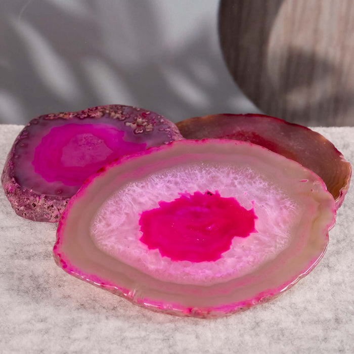 Pink Agate Slice 10cm