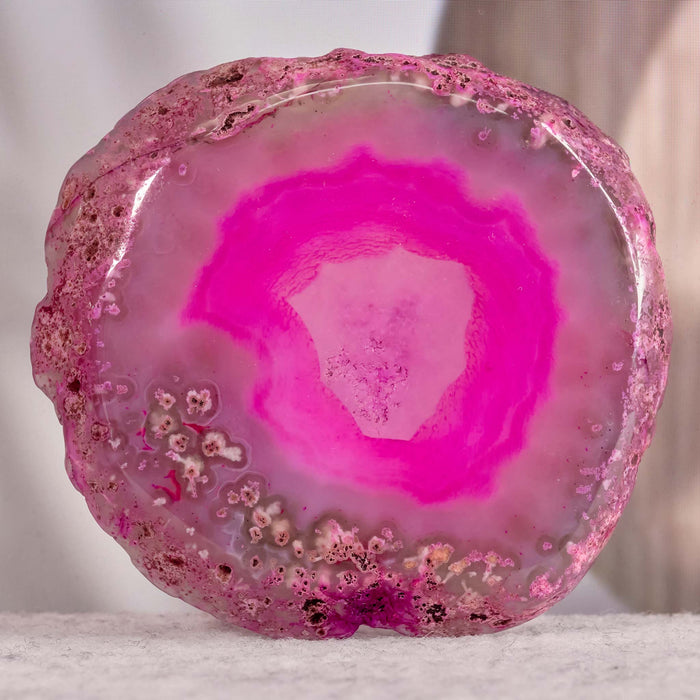 Pink Agate Slice 10cm