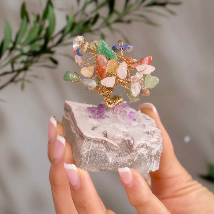 Gemstone Bonsai | 3 Inch Wire Gem Tree