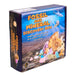 Fossil and mineral discovery box packaging with images of fossils and minerals on a white background