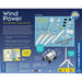Wind power kit packaging with components and features displayed