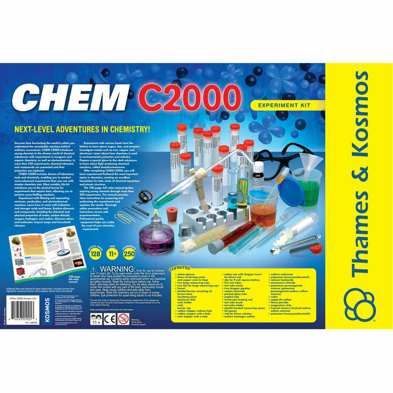 Chem C2000 experiment kit packaging with Thames & Kosmos branding