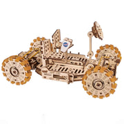 UGears NASA mechanical model Wooden model of a rover with mechanical components on a white background