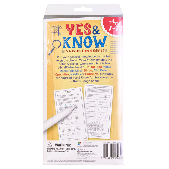 Yes & Know 7-77 Invisible Ink Pen