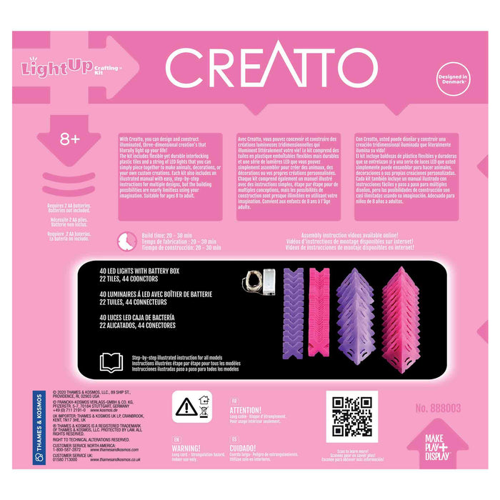 Pink packaging of a product with 'CREATTO' branding and text.