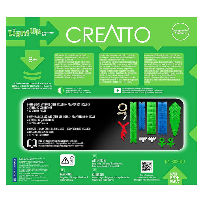 CREATTO product packaging with green and white design