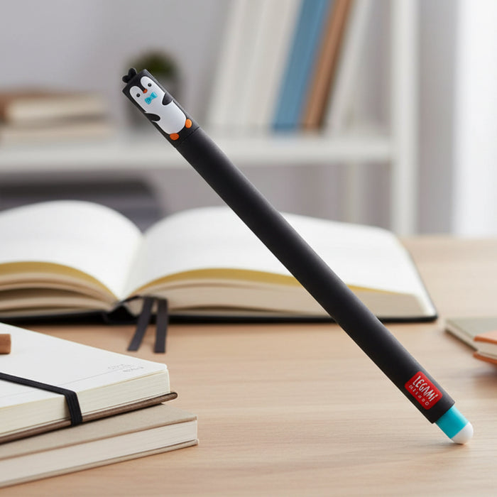 Erasable Gel Pen Penguin Turquoise