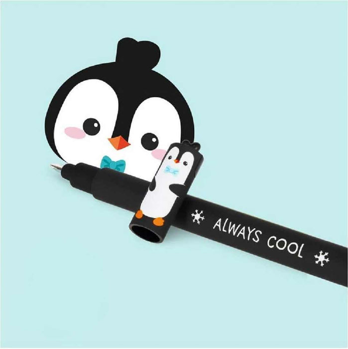 Erasable Gel Pen Penguin Turquoise