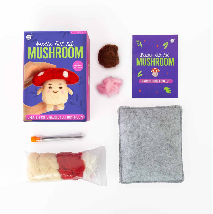 Mushroom Needle Felting Kit